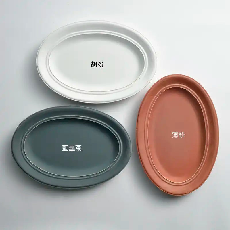 oval plate - L