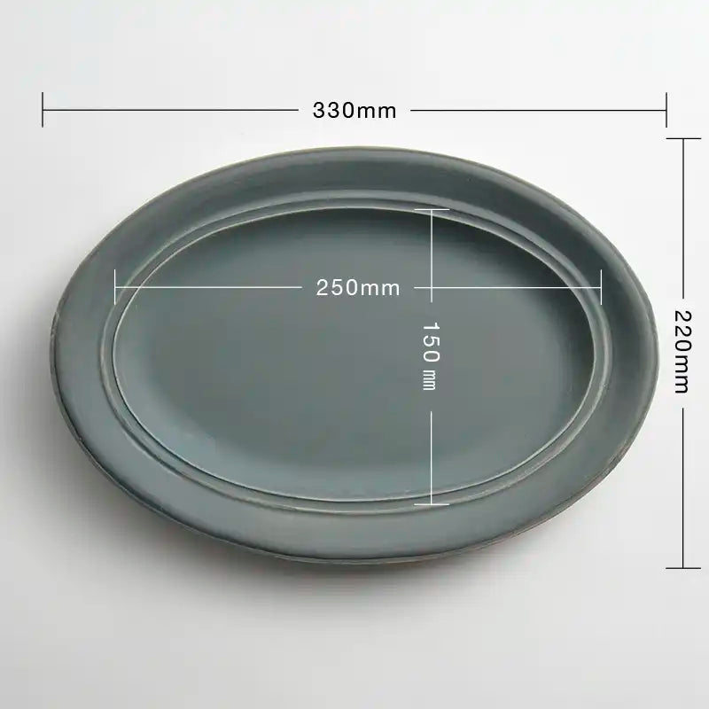 oval plate - L